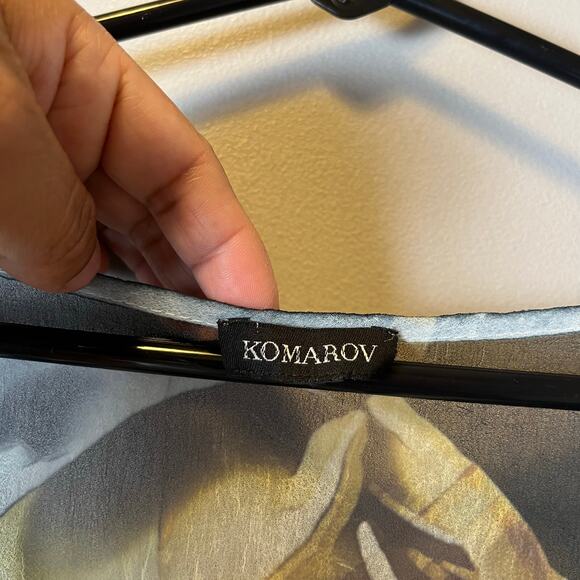 Komarov Floral Sleeveless Midi Dress‎ Y2K 2000s Fairy Whimsy Goth Sz Small Flowy - Picture 7 of 7